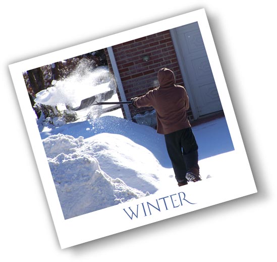 (photo - shoveling snow!)