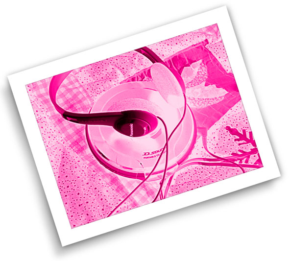 (photo - CD player & headphones)