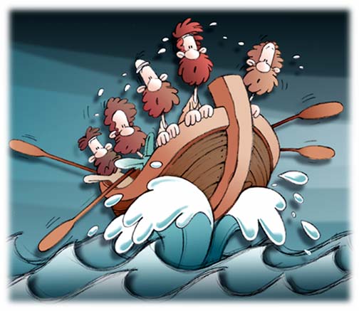 (Illustration - the disciples in a storm.... sort of)